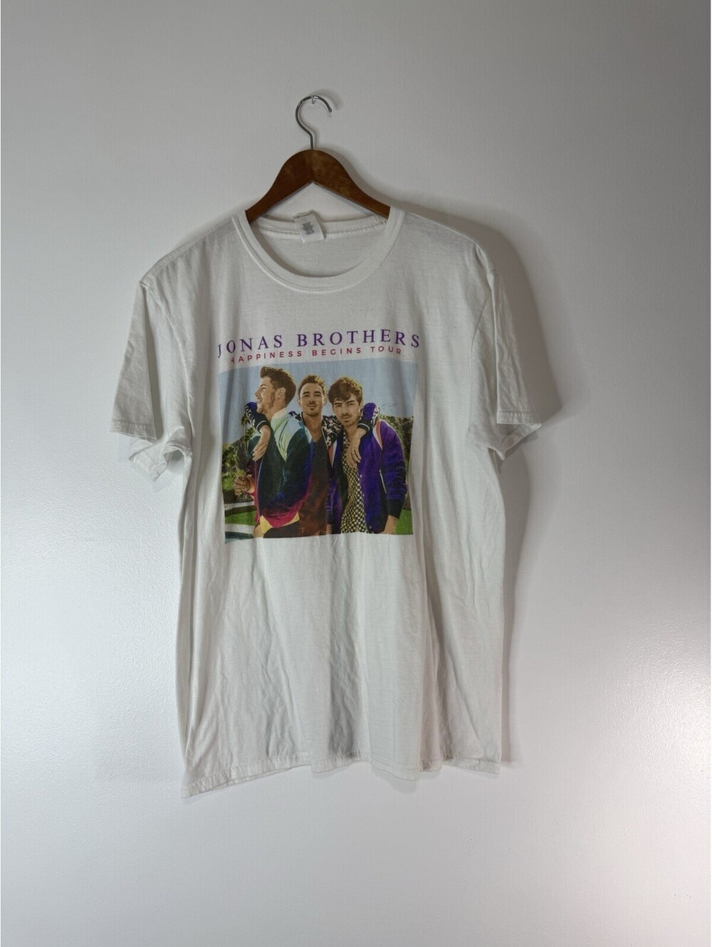 Jonas Brothers 2019 Happiness Begins Tour T Shirt L Graphic Concert Tee Gildan